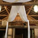 curtains and decor in Reinhart's Barn Weddings located in Bernville PA